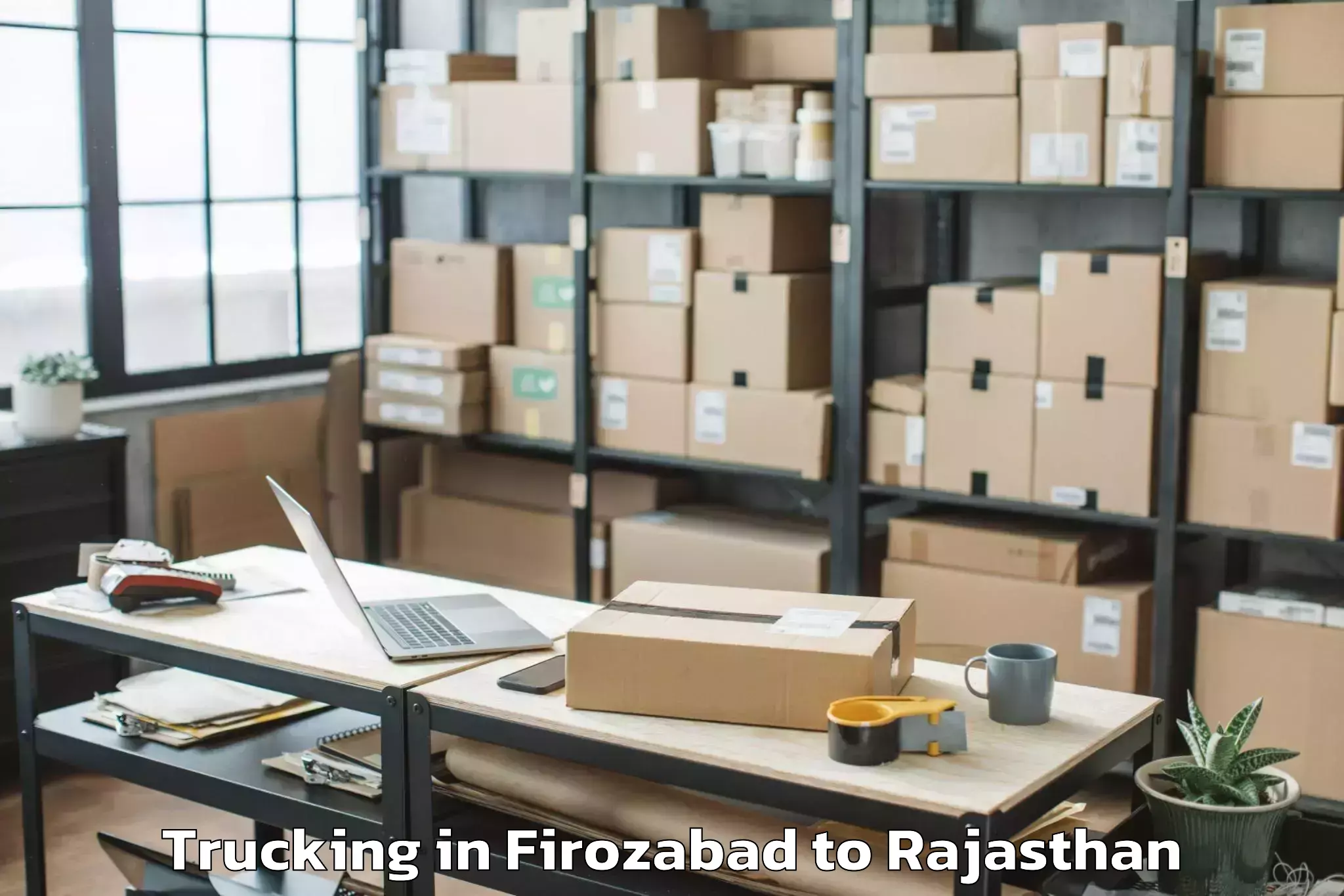 Hassle-Free Firozabad to Opjs University Churu Trucking